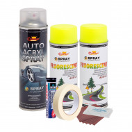 Kit complet reparatie si vopsire jante culoare Galben Fluorescent, V2 - Img 1