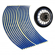 Set 16 ornamente Reflectorizante pentru jante auto, moto, culoare Albastra - Img 2