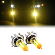 Set 2 becuri H4 (P43) pentru proiectoare de ceata, culoare galbena, 12V, 55W - Img 1