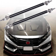 Set 2 Tije din Aluminiu reglabile pentru Consolidare Spoiler, lungime 10cm, IMITATIE CARBON - Img 2