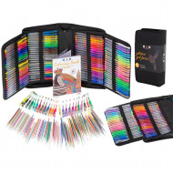 Set 242 piese, Pixuri cu gel multicolor + Rezerve + Carte de colorat + Penar - Img 2