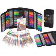 Set 242 piese, Pixuri cu gel multicolor + Rezerve + Carte de colorat + Penar - Img 2