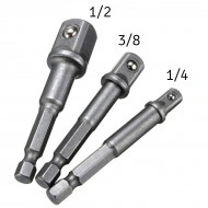 Set 3 adaptoare pentru scule de mana, dimensiunile 1/2, 3/8 și 1/4 - Img 2