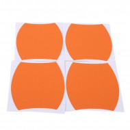 Set 4 bucati protectie zgarieturi manere usa din autocolant carbon 3D Orange - Img 2