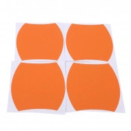 Set 4 bucati protectie zgarieturi manere usa din autocolant carbon 3D Orange - Img 2