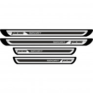 Set 4 bucati Protectii Praguri din autocolant Crom - Racing Sport - Img 2