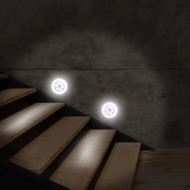 Set 6 Lampi LED Wireless, autoadezive, cu telecomanda, pentru iluminat scari sau mobilier - Img 2