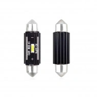 Set becuri auto cu LED CANBUS sofit compatibil C5W 1 SMD 41mm Alb 12/24V, destinat competitiilor auto sau off-road