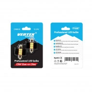 Set becuri auto cu LED CANBUS sofit compatibil C5W 12 SMD 31mm Alb 12/24V, destinat competitiilor auto sau off-road - Img 2