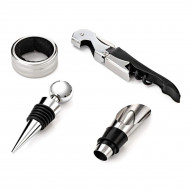 Set Cadou "Accesorii Vin, 4 piese" in cutie estetica, culoare Neagra - Img 4