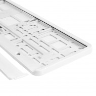 Suport numar inmatriculare din plastic, calitate Premium, culoare ALBA - Img 1