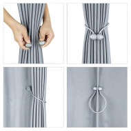 Bratara magnetica de prindere perdele/draperii, model BEIGE BALLS - Img 3
