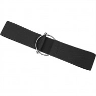 Curea elastica pentru pantaloni de dama, culoare neagra, cu catarama metalica - Img 2