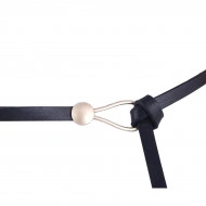 Curea rochie neagra, subtire cu catarama, lungime 110cm - Img 2