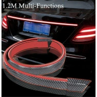 Eleron auto cu lampa stop frana suplimentara pentru autoturisme, 12V, 120cm, Carbon - Img 6