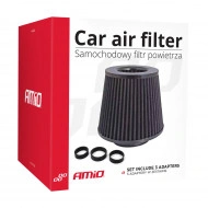 Filtru de aer conic negru cu 3 adaptoare - Img 3