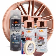 Kit complet reparatie si vopsire jante culoare Cupru Metalic, V4 - Img 2