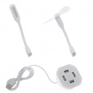 Masa pentru Laptop plianta din MDF, dimensiune 60 x 39,5 cm, cu USB, lampa si ventilator - Img 4