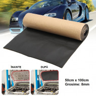 Material insonorizant auto cu exterior textil tip MOCHETA (50cm x100 cm x 8mm) - Img 2