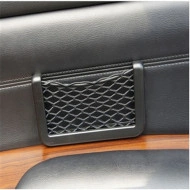 Organizator de tip buzunar din plasa elastica cu rama plastic, dimensiune 19,5 x 7,8 cm, culoare neagra - Img 5