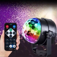 Proiector Disco LED RGB cu telecomanda si senzor de sunet - Bila Disco pentru petreceri - Img 2