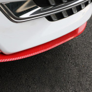 Protectie spoiler, prelungire bara fata/spate din cauciuc, culoare CARBON Rosu - Img 1