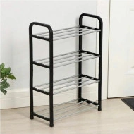 Raft Elegant pentru depozitare Pantofi sau Pantaloni, cu traverse metalice, 4 nivele, dimensiuni 58 x 42 x 18 cm