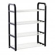 Raft Elegant pentru depozitare Pantofi sau Pantaloni, cu traverse metalice, 4 nivele, dimensiuni 58 x 42 x 18 cm - Img 2