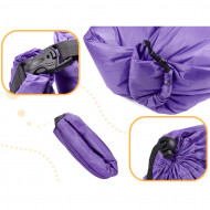 Saltea Autogonflabila "Lazy Bag" tip sezlong, 230 x 70cm, culoare Violet, pentru camping, plaja sau piscina - Img 2
