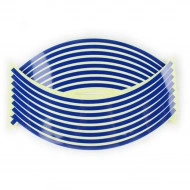 Set 16 inele din autocolant pentru jante culoare Albastru Lucios - Img 2