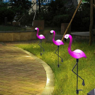 Set 3 x Lampa Solara estetica exterioara de gradina model "Flamingo" - Img 5