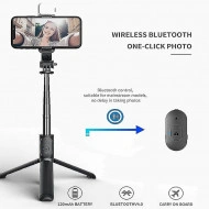 Set 3in1, Selfie Stick cu Lampa LED si Trepied, conectare Bluetooth, alimentare USB - Img 6