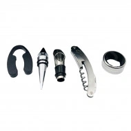 Set Cadou "Accesorii Vin in forma de Sticla, 6in1" culoare Neagra - Img 4