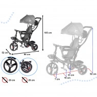 Tricicleta pentru copii Premium TRIKE FIX LITE - GRI - Img 4