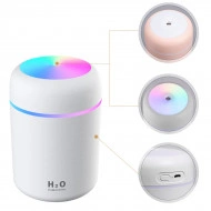 Umidificator - Difuzor Aromaterapie cu ultrasunete pentru casa sau masina, iluminare LED, carcasa culoare alba, AVX-AG354F - Img 4