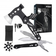 Unealta de supravietuire 17-in-1, model "Black Axe Multi-tool" pentru camping, calatorii, offroad, ATV, SSV, model AVX-WT-MT-PRO-7 - Img 1