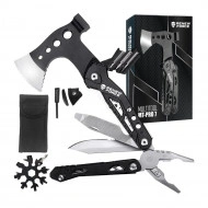 Unealta de supravietuire 17-in-1, model "Black Axe Multi-tool" pentru camping, calatorii, offroad, ATV, SSV, model AVX-WT-MT-PRO-7