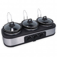 Aparat de gatit cu 3 boluri de 1,3l cu gatire lenta "Dunlop Slow Cooker XL" - Img 3