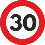 Autocolant Sticker "Limita Viteza" Reflectorizant - 30km/h