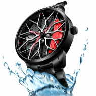 Ceas Sport pentru pasionatii auto, moto, ATV, SSV, model "GT-FORZA 1472", culoare rosu + negru - Img 1