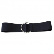 Curea elastica pentru pantaloni de dama, culoare neagra, cu catarama metalica - Img 3