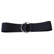 Curea elastica pentru pantaloni de dama, culoare neagra, cu catarama metalica - Img 3