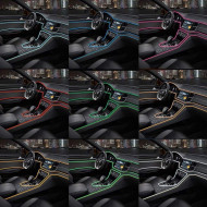 Fir Neon Auto "EL Wire" culoare Albastru, lungime 2M, alimentare 12V, droser inclus - Img 2