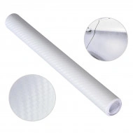 Folie colantare auto Carbon 3D - Alb (3m x 1,27m) - Img 3