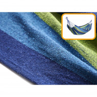 Hamac Multicolor Simplu (1 persoana), 200 x 100 cm + Kit de instalare - ALBASTRU - Img 6