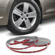 Inele de protectie si decor jante, adezive, din plastic flexibil - GRI - Img 1