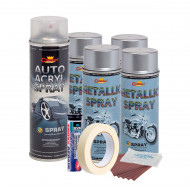 Kit complet reparatie si vopsire jante culoare Argintiu Metalizat, V4 - Img 1