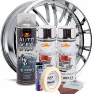 Kit complet reparatie si vopsire jante culoare Crom Metalic, V2 - Img 2