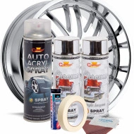 Kit complet reparatie si vopsire jante culoare Crom Metalic, V2 - Img 2