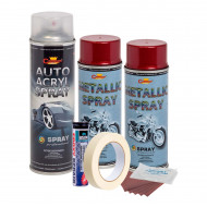 Kit complet reparatie si vopsire jante culoare Rosu Burgundy Metalizat, V2 - Img 1